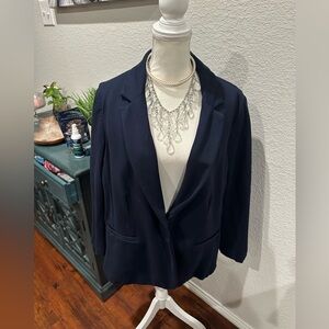 Old Navy womens Navy blue Ponte Blazer size 2x office Hagel’s